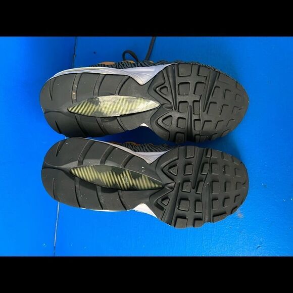 Pre-owned Sz 5.5 Y Youth GS Nike Air Max 95 Gold Pink Anthracite Run 307565-700 - Picture 4 of 6